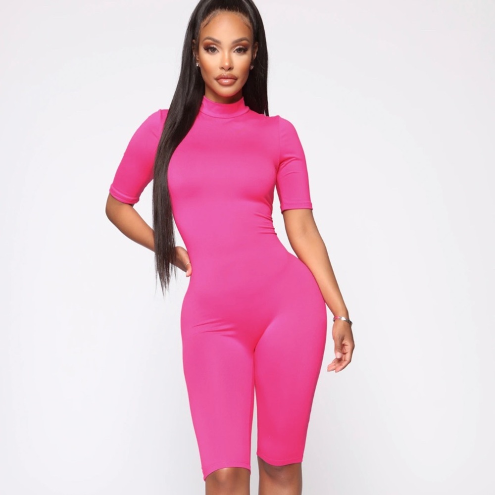 NWT Fashion Nova Waylay Jumpsuit - Fuchsia